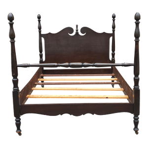 Victorian Mahogany Full Size Poster Bedframe, Circa 1840s