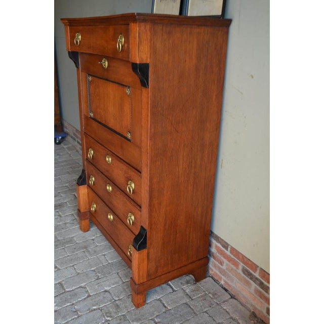 Antique Oak Empire Secretaire Desk For Sale - Image 10 of 14