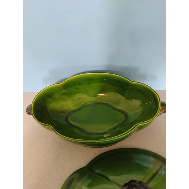 1980s Romancing Provence Large Green Tureen/Casserole For Sale - Image 4 of 7
