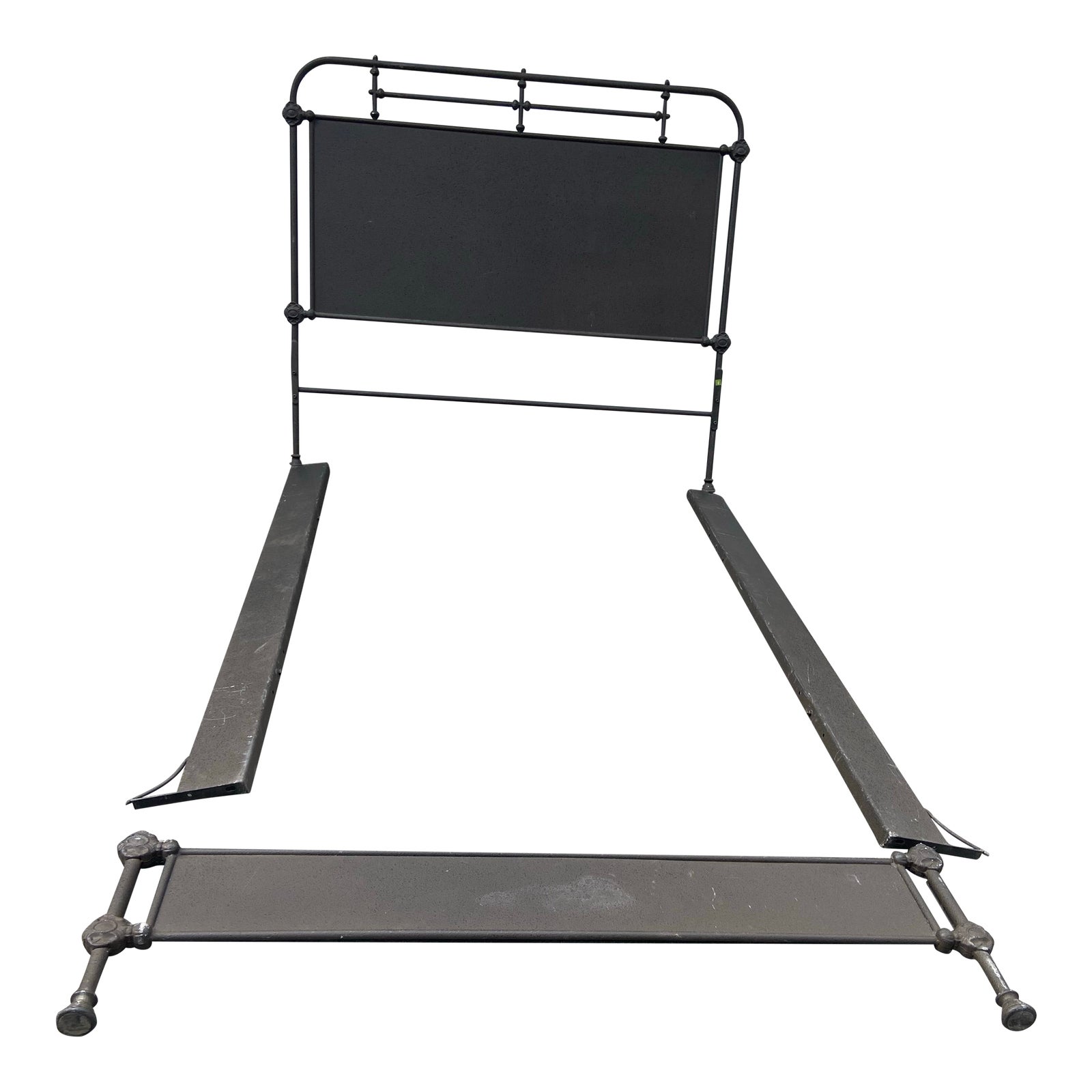 Restoration Hardware French Académie Iron Bed With Footboard Queen