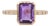 2.1ct Zambian Amethyst Ring With Natural Diamonds Accents: Solid 14k Gold, 9x7mm For Sale