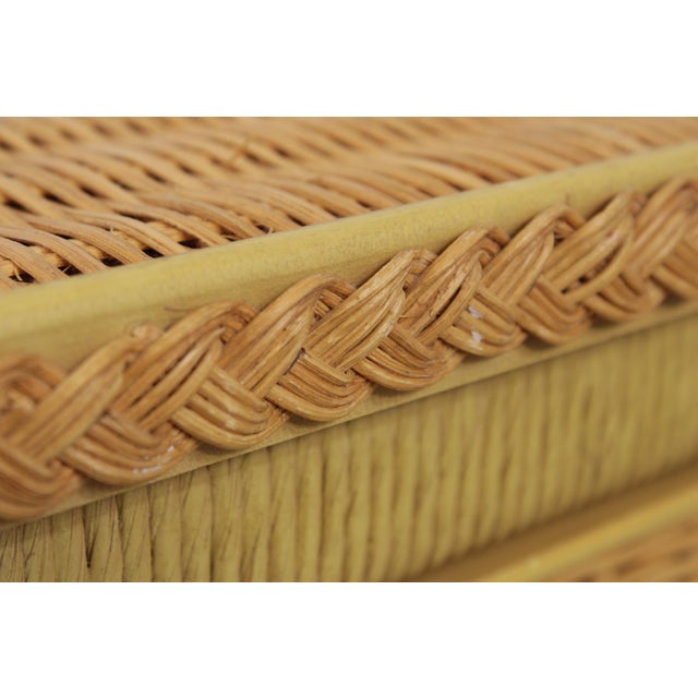 Pair Lexington Henry Link Wicker Nightstands For Sale - Image 11 of 17