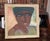 2020s Original Framed Acrylic Painting of Pensive Lady in Blue Hat - Signed For Sale - Image 5 of 5