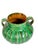 Vintage French Provincial Glazed Green Terracotta 2 Handle Pot With Lid For Sale - Image 11 of 16