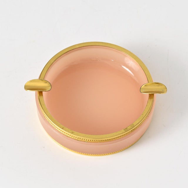 1960s Italian Pink Opaline Glass Ashtray by Vincenzo Nason, 1960s For Sale - Image 5 of 8