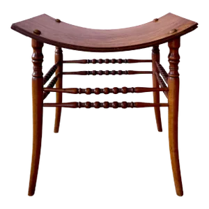 Early 20th Century Antique Egyptian Revival Bentwood Thebes Stool
