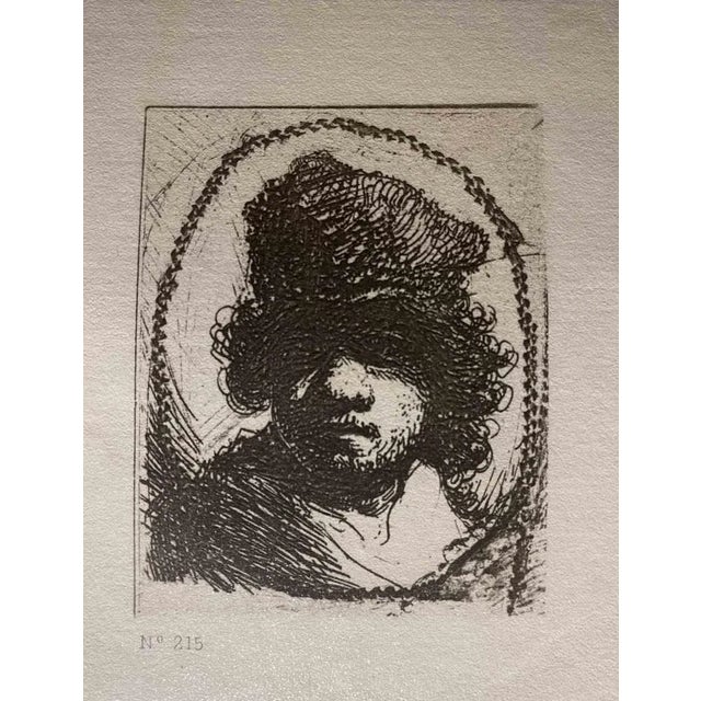 Self-Portrait in a Fur Cap is an engraving on ivory-colored paper realized by Charles Amand Durand (1831-1905) after an...