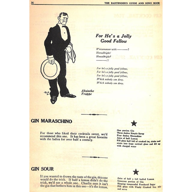 The Home Bartender's Guide and Song Book Chairish