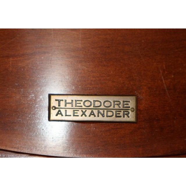 Pair of Theodore Alexander Burl Inlaid Metal Mount Occasional End Tables For Sale - Image 12 of 15