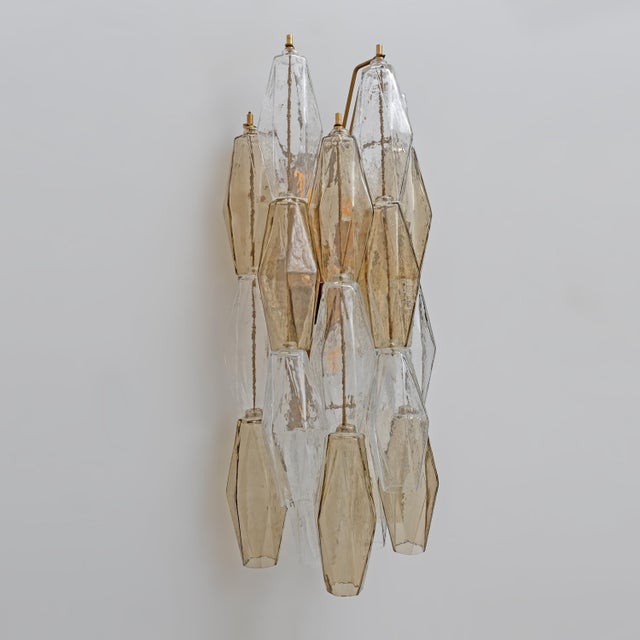 Mid-Century Italian Murano Glass Poliedri Sconces, 2000s, Set of 2 For Sale - Image 4 of 10