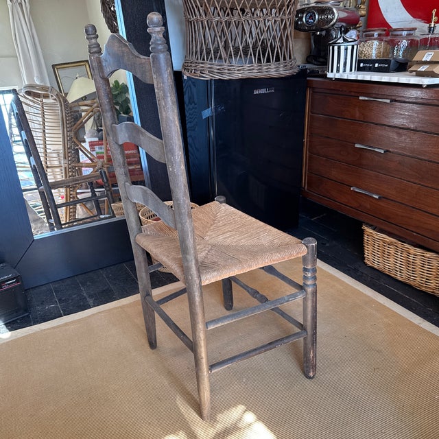 Antique Ladder Back Chair For Sale In Boston - Image 6 of 8