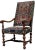 19th Century French Walnut Louis XIII Arm Chair Needle Work Upholstery For Sale - Image 5 of 5
