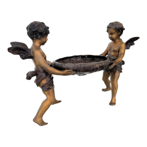 Vintage French Cherub Bronze Centerpiece