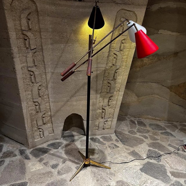 1950s 1958 Style Arredoluce Early Triennale Floor Lamp Italy For Sale - Image 5 of 10