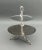 Contemporary Michael Aram Signed Stainless Leaf 2 Tier Etagere Server For Sale - Image 3 of 8