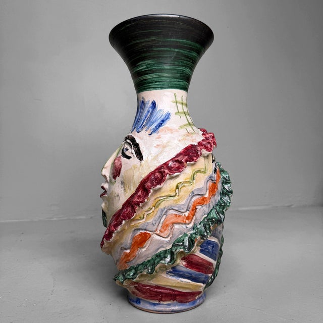 Ceramic Anthropomorphic Ceramic Vase by Gennaro Condurso, Seminara, Italy, 2010s For Sale - Image 7 of 17