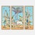 Palm Beach Paradise by Allison Cosmos, Set of 3, in Gold Framed Paper, Large Art Print For Sale - Image 9 of 9