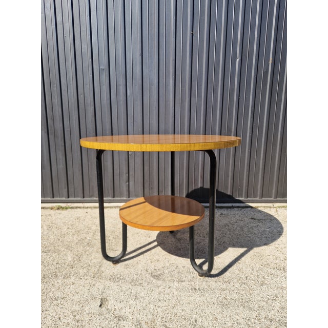 Bauhaus Rationalist Loop Coffee Table, 1940s, in Very Good conditions. Designed 1920 to 1949