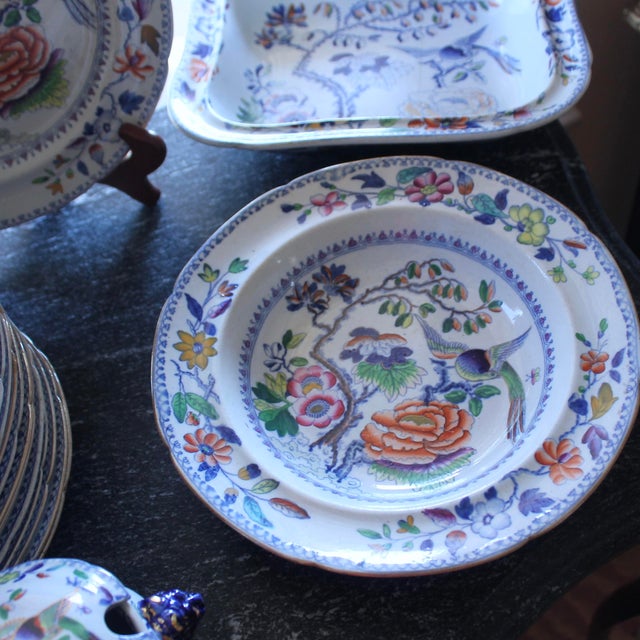 Set of English Ironstone Porcelain “Flying Bird” Pattern Dinner Service- 24 Pieces For Sale - Image 11 of 12