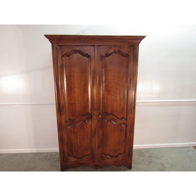 Ethan Allen Ethan Allen Country French Solid Maple Linen Cabinet For Sale - Image 4 of 12