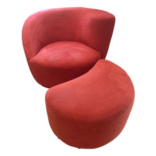 Vintage Nautilus Ottoman For Sale
