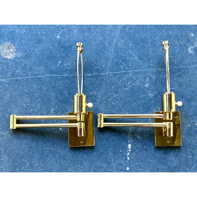Vintage Regency Hansen Articulated Wall Sconce - A Pair For Sale - Image 4 of 8