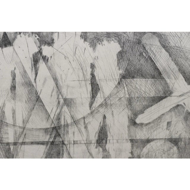 Danny Edwards Abstract Black & White Etching C.1989 For Sale - Image 10 of 12