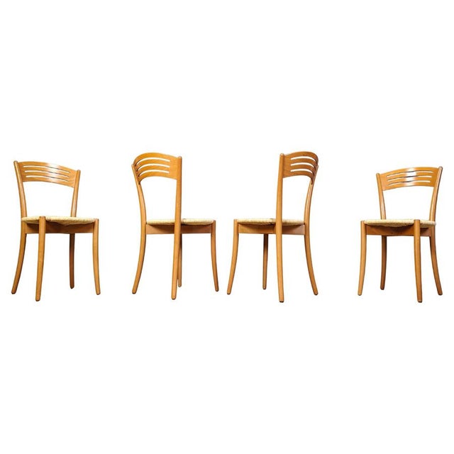 Vintage Italian Bistro and Papercord Dining Chairs, 1980s, Set of 4 For Sale - Image 13 of 13