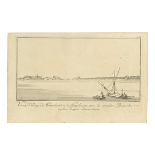 Villages of Mennahud and Manjelmusa with Pyramids, 1755, Paper For Sale