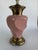 Ceramic Vintage 1980's Pink Ceramic Lamps With Brass Base. For Sale - Image 7 of 9