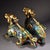 Late 19th Century Pair of Antique Gilt Cloisonné Guardian Lion Figurines, 2000g Total For Sale - Image 5 of 8