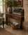 A beautifully woven early 20th century American splint oak basket with warm honeyed tones and a tightly constructed...
