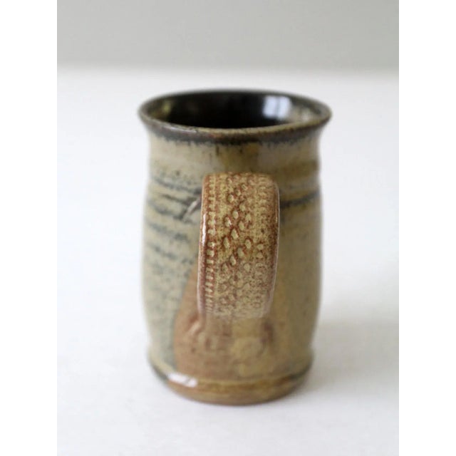 Contemporary Vintage Studio Pottery Mug For Sale - Image 3 of 11