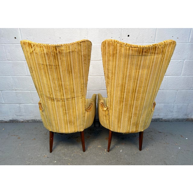 Pair of Mid 20th Century Luxurious High-Backed Chairs For Sale - Image 12 of 12