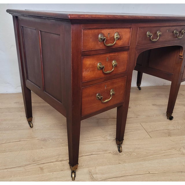 Antique Edwardian Writing Desk, 1910 For Sale - Image 16 of 18