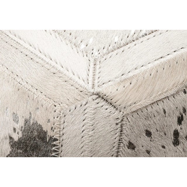 2020s Canvello Genuine Cowhide Leather Decorative Throw Pillow With Feather Down Insert Included For Sale - Image 5 of 7