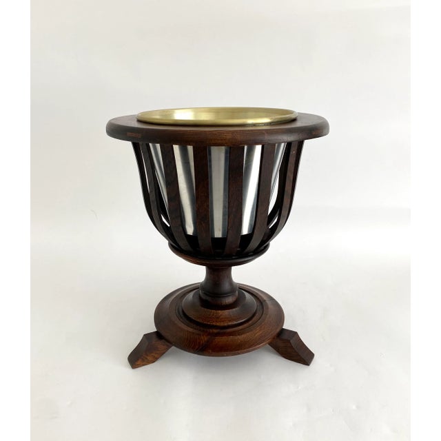 19th C Dutch Oak Turned Ice Bucket Jardiniere For Sale - Image 12 of 12