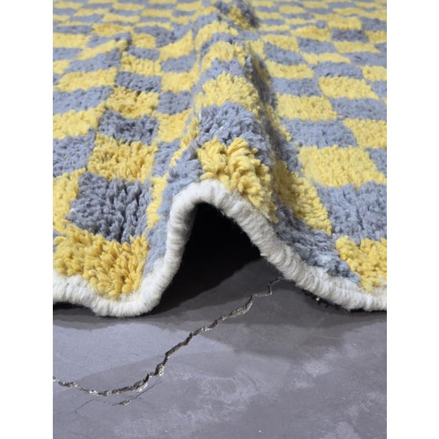 2020s Checkered Moroccan Wool Rug - 9.7 X 6.5 Ft For Sale - Image 5 of 6