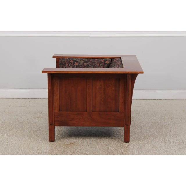 Stickley Stickley Mission Style Cherry Cube Prairie Chair For Sale - Image 4 of 18