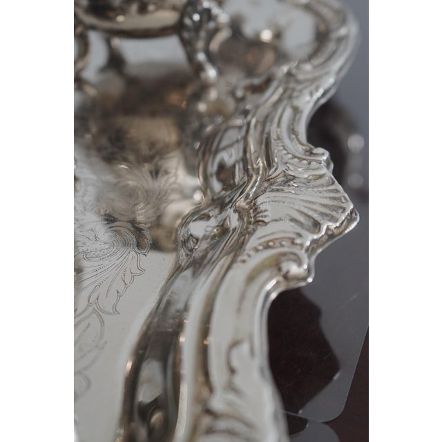 Outstanding 7 Piece Silverplate Tea Set W. Kettle on Stand For Sale In Philadelphia - Image 6 of 12