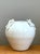 Vintage Kass O'Brien White Ceramic Vase With Ginko Leaf Motif For Sale - Image 11 of 13