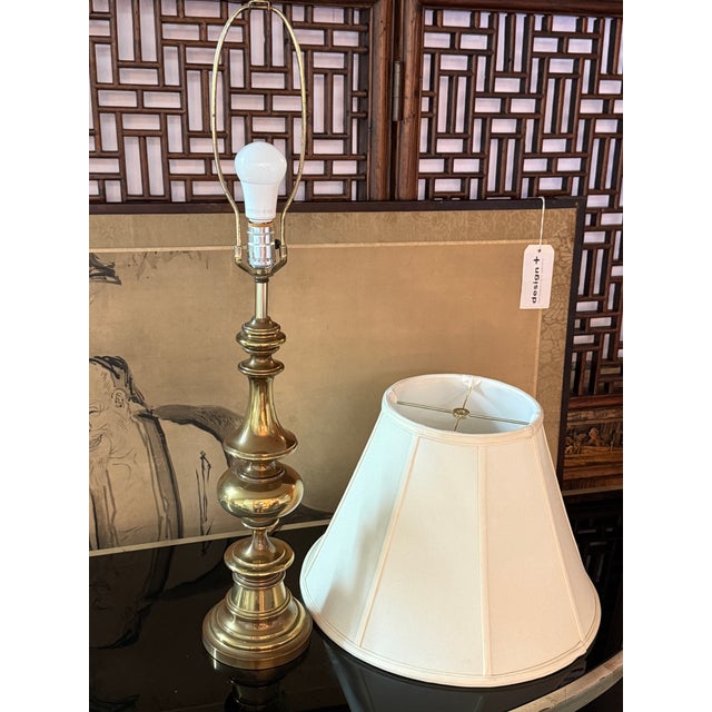 Brass Vintage Brass Table Lamp For Sale - Image 8 of 12