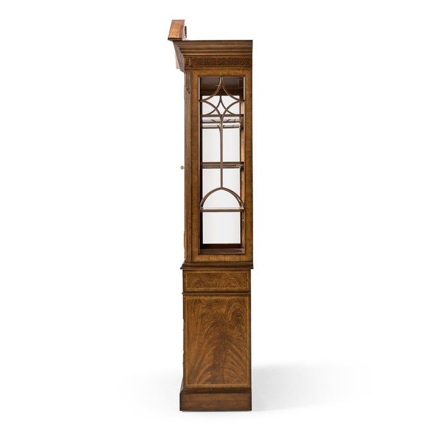 Brown English Walnut Bookcase For Sale - Image 8 of 13