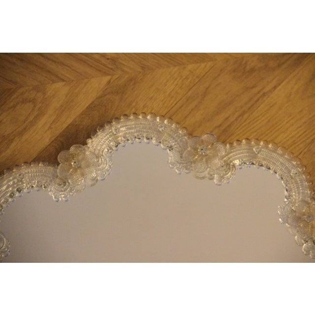 Vintage Venetian Mirror with Small Flowers, 1950 For Sale - Image 8 of 18