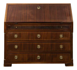 Biedermeier Secretary in Mahogany Veneer