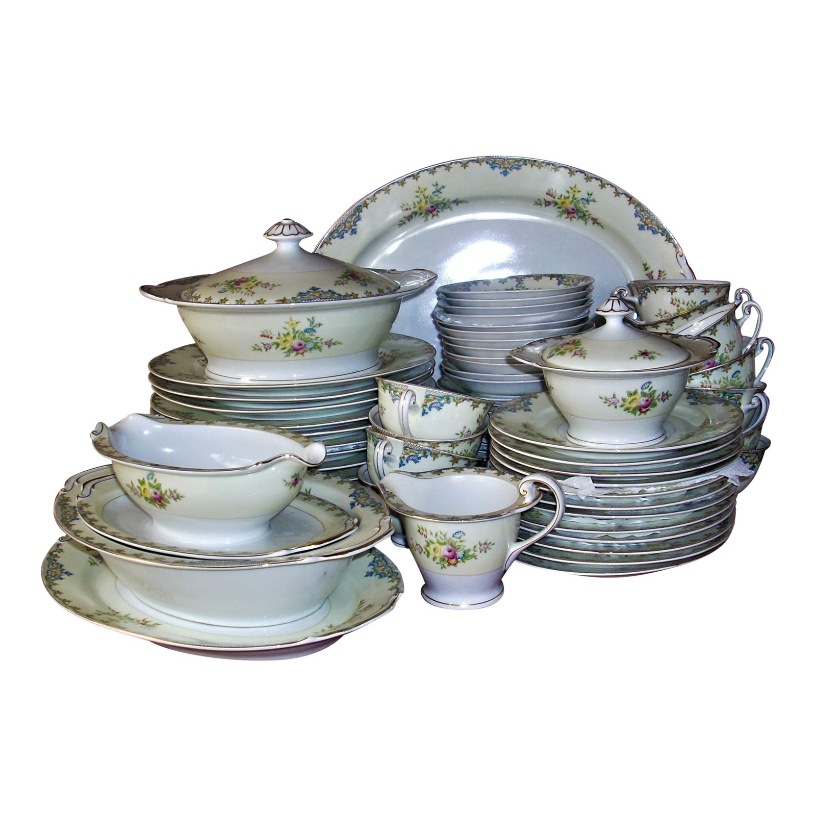 Late Victorian Princess China Dinnerware Service for 12 Chairish