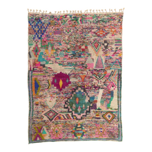Contemporary Boujad Moroccan Rug, 09'09 X 13'04 For Sale