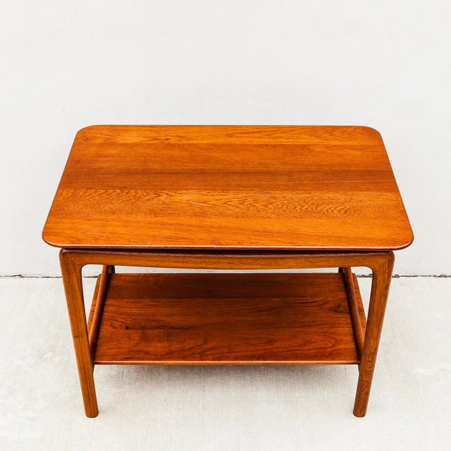 1950s Restored Danish Modern Teak Side Table by Hvidt & Molgaard-Nielsen For Sale In Los Angeles - Image 6 of 12