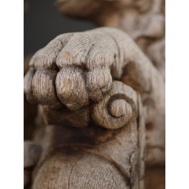 19th Century Neo-Renaissance French Heraldic Lion Sculptures, 1870s, Set of 2 For Sale - Image 6 of 18