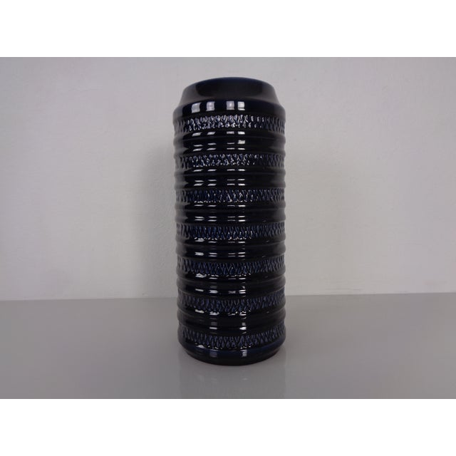 Dark Blue E4-30 Ceramic Vase from Carstens Tönnieshof, Germany, 1960s For Sale - Image 3 of 16